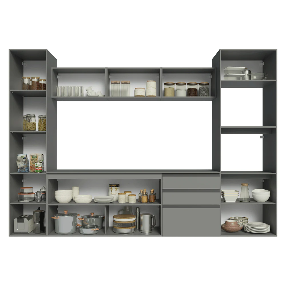 Combo completo de Cocina 280 cm, Flotante Gris Nice 06 - Image 4