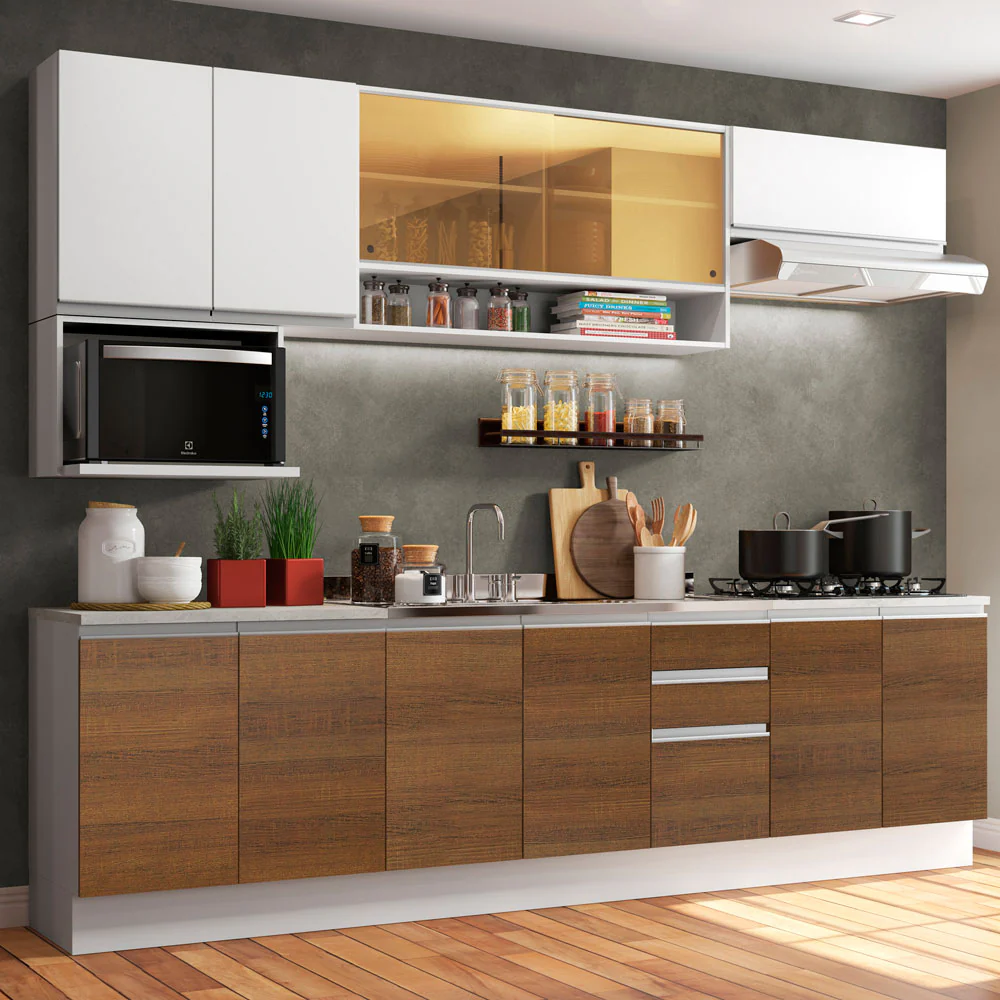 Combo completo de Cocina 280cm Genova Madesa 04 - Blanco