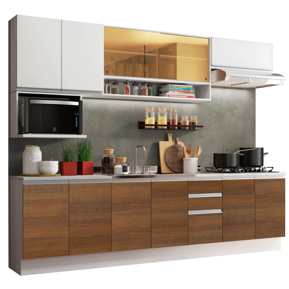 Combo completo de Cocina 280cm Genova Madesa 04 - Blanco - Image 3