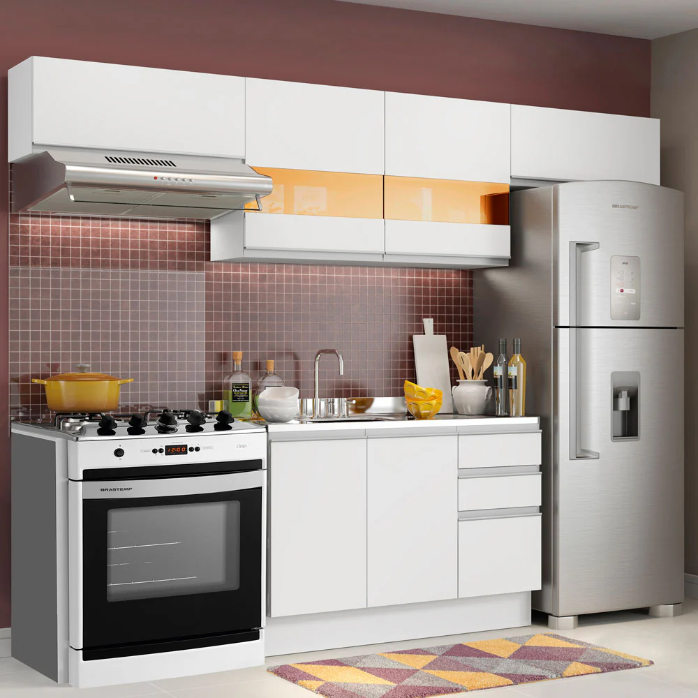 Combo completo de Cocina 280cm Marina Madesa 01 - Blanco
