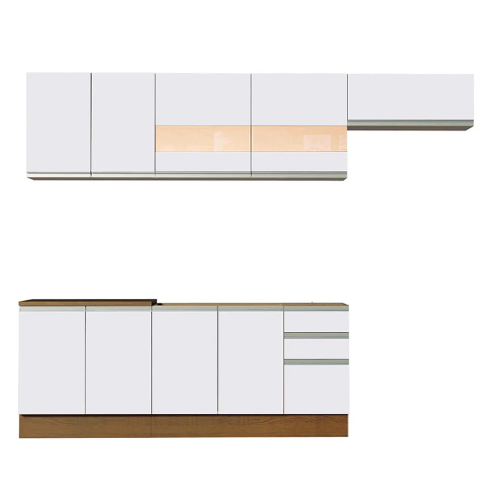 Combo completo de Cocina 280cm Marrón/Marrón/Blanco Marcela Madesa 03 - Image 8