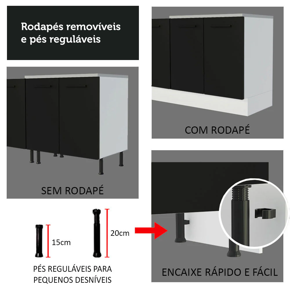 Combo completo de cocina 290cm Blanco/Negro Agata Madesa 01 - Image 8