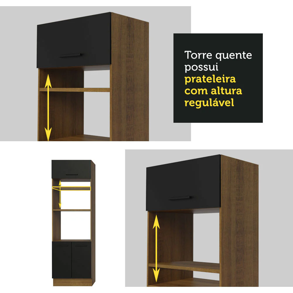 Combo completo de Cocina 290cm Marrón/Negro Agata Madesa 01 - Image 8