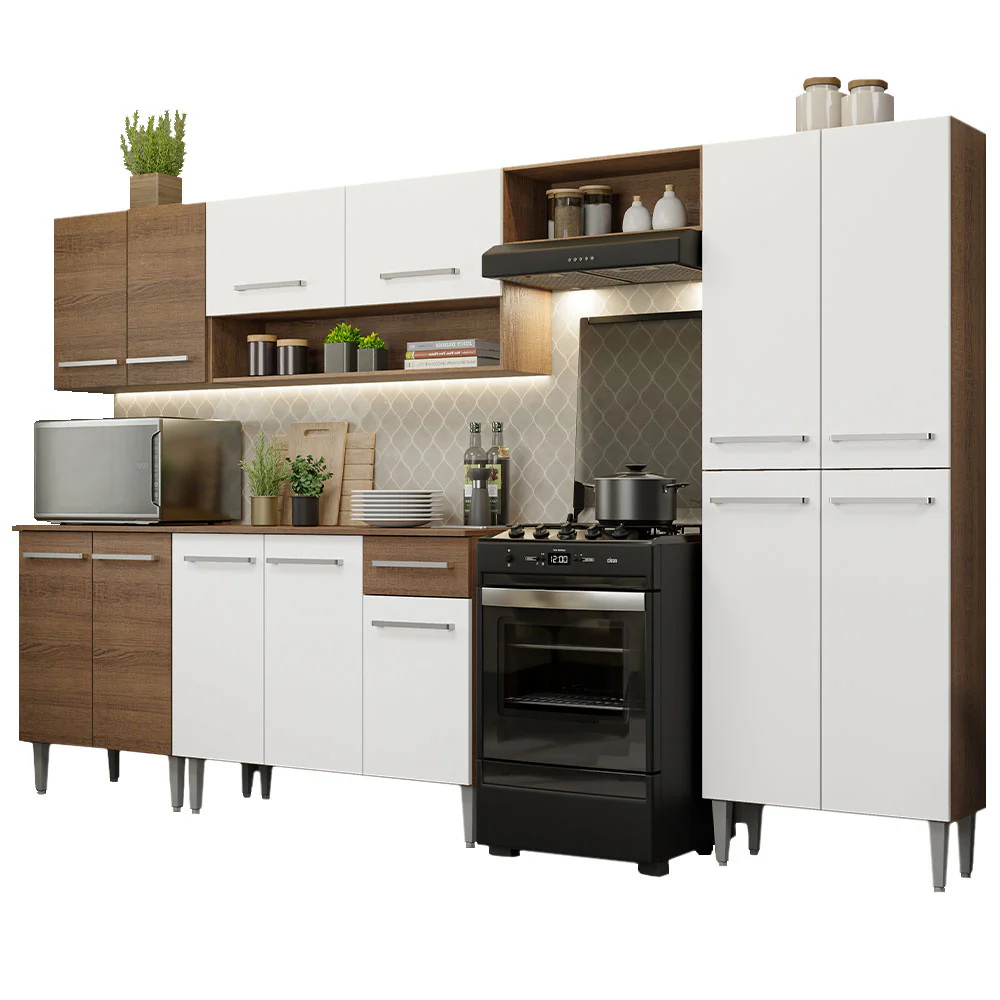 Combo completo de Cocina 293cm Marrón/Blanco Emilly 01 - Image 3
