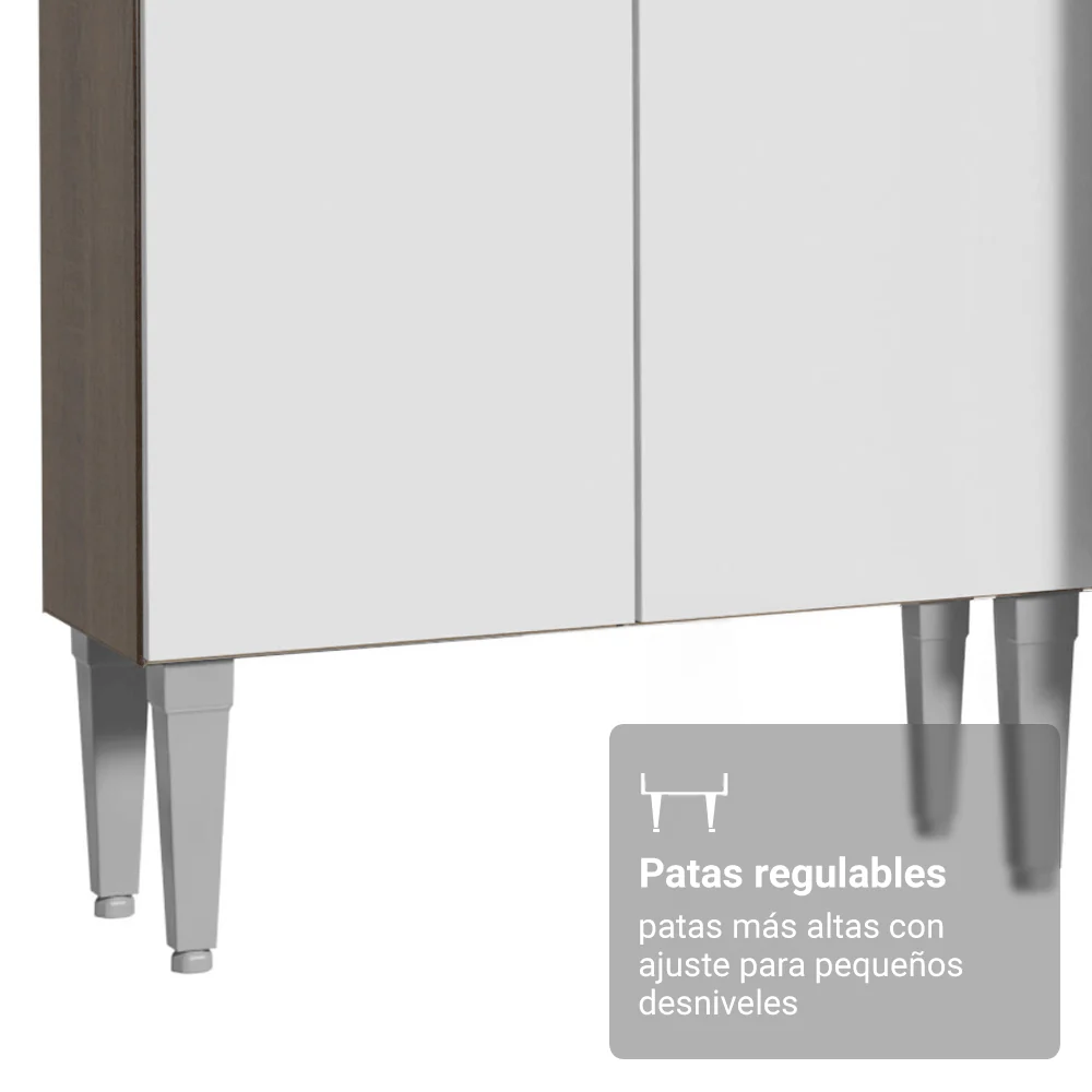 Combo completo de Cocina 293cm Marrón/Blanco Emilly Madesa 02 - Image 7