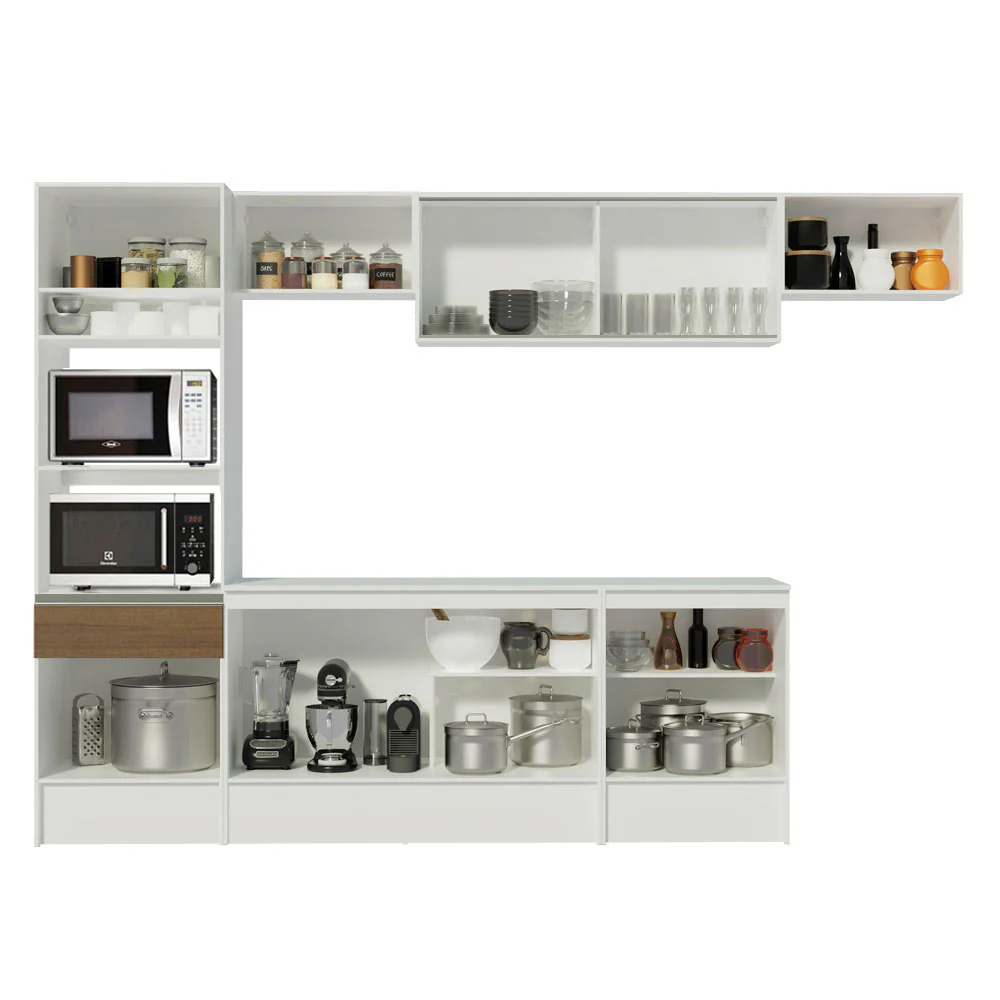 Combo completo de Cocina 300cm Blanco/Marrón Diamante Madesa 02 - Image 7