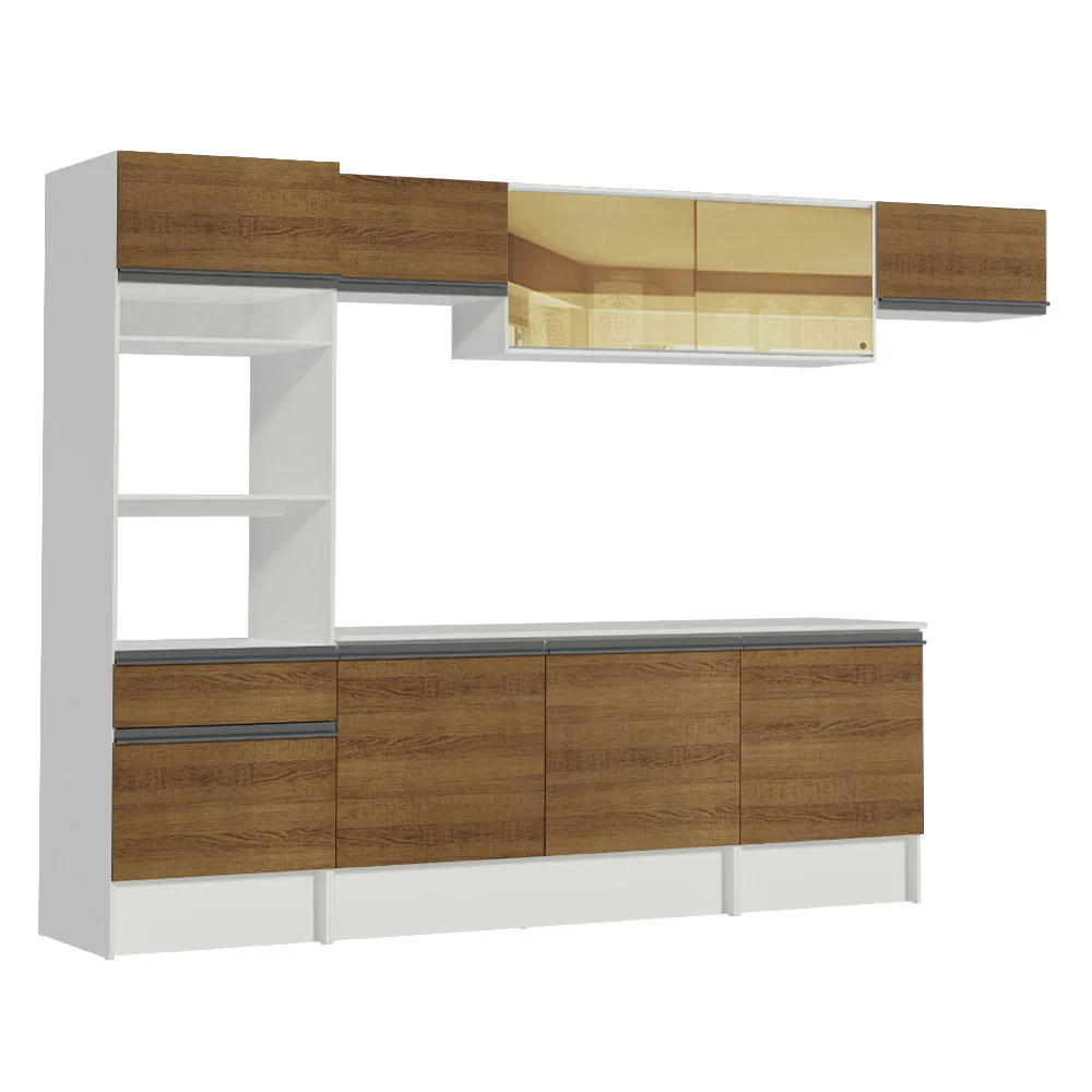Combo completo de Cocina 300cm Blanco/Marrón Diamante Madesa 02 - Image 8