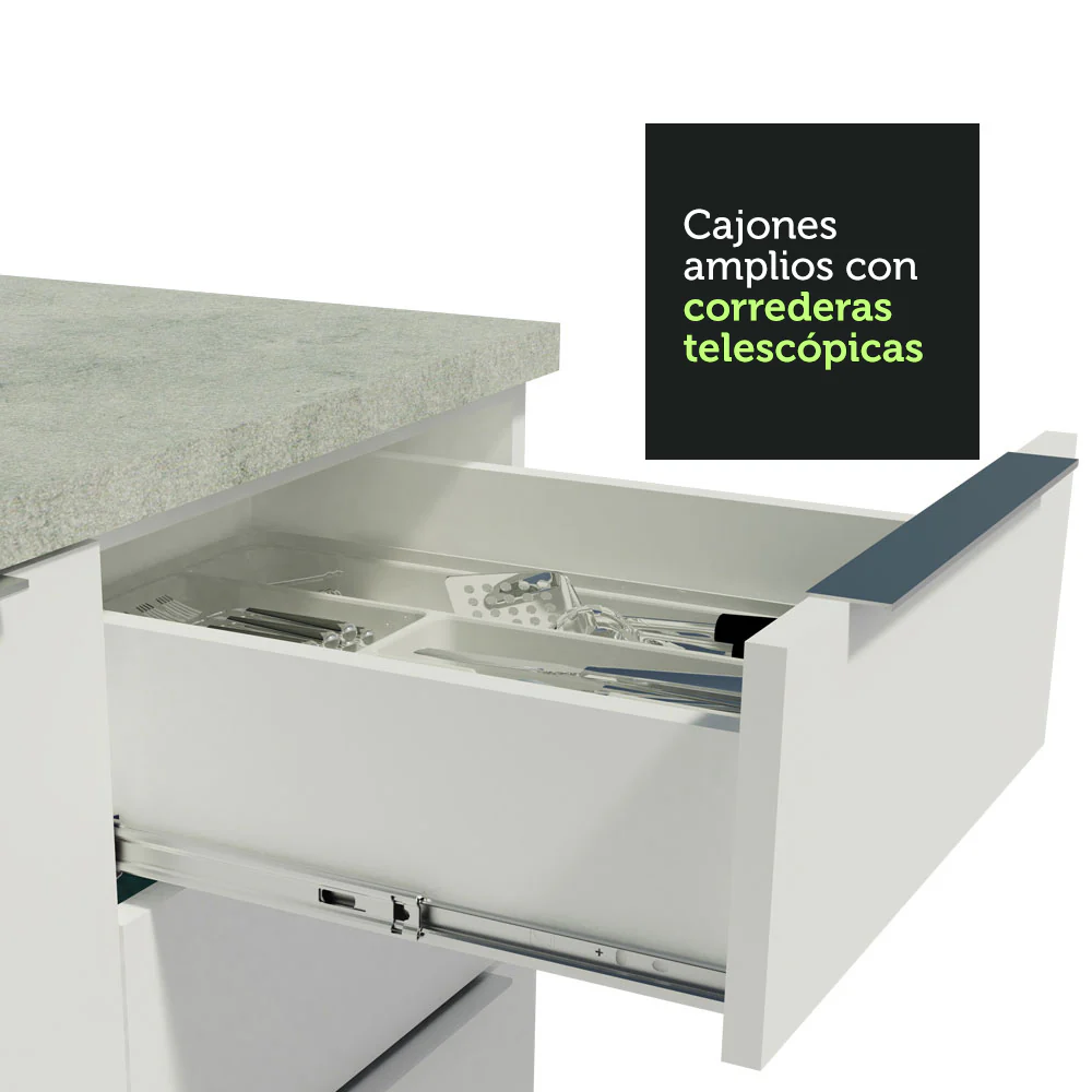 Combo Completo de Cocina 310 cm Blanco Stella Madesa 02 - Image 7