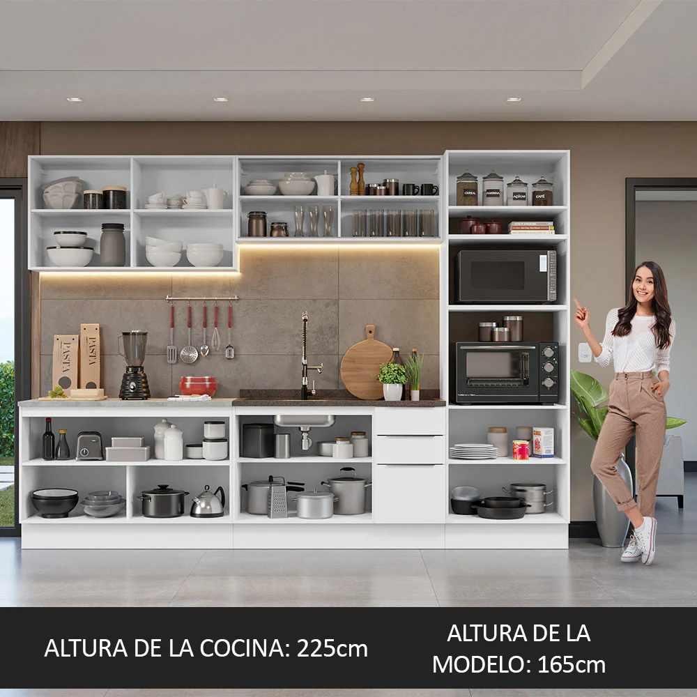 Combo Completo de Cocina 310 cm Blanco Stella Madesa 03 - Image 5
