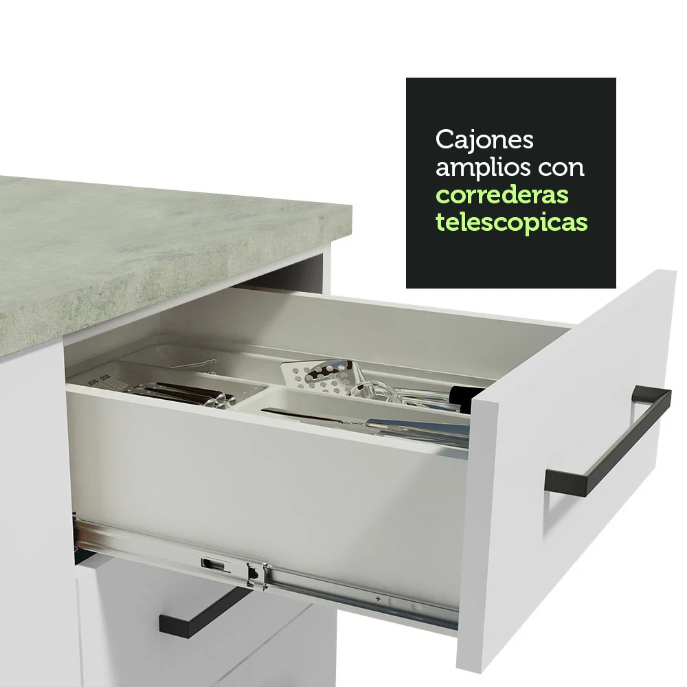 Combo completo de Cocina 310cm Agata Madesa 02 Blanco - Image 6