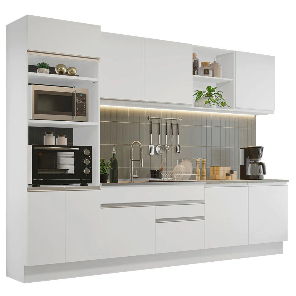Combo completo de Cocina 310cm Blanco Glamy 02 - Image 3