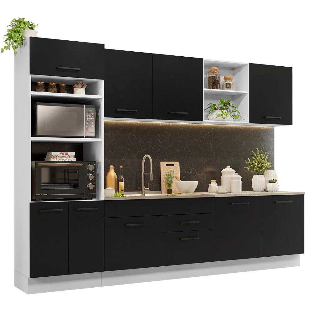 Combo completo de Cocina 310cm Blanco/Negro Agata 02 - Image 3