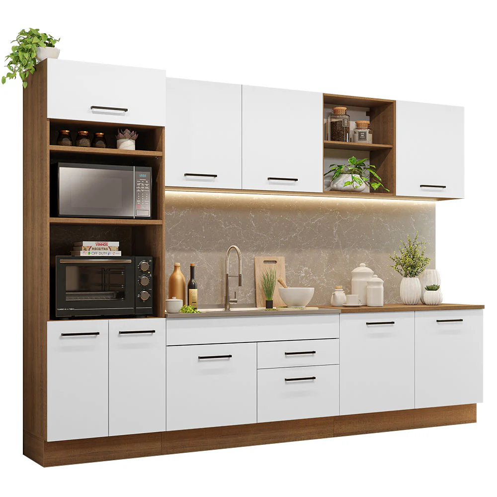 Combo completo de Cocina 310cm Marrón/Blanco Agata Madesa 02 - Image 3