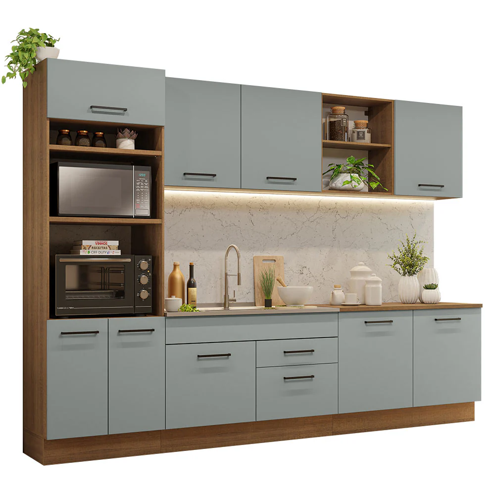 Combo completo de Cocina 310cm Marrón/Gris Agata Madesa 02 - Image 2