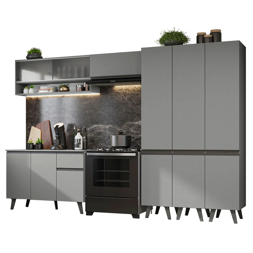 Combo Completo de Cocina 320 cm Gris Nice Madesa 03 - Image 3