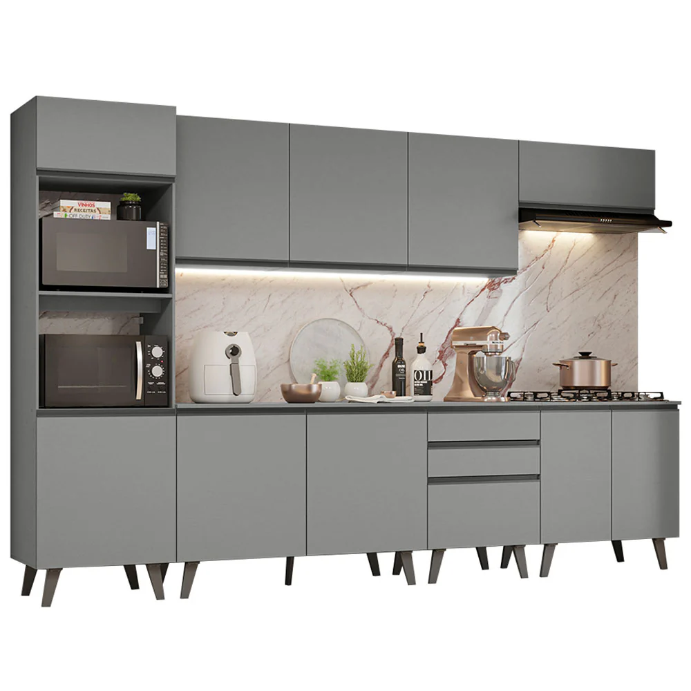 Combo Completo de Cocina 320 cm Gris Nice Madesa 06 - Image 3
