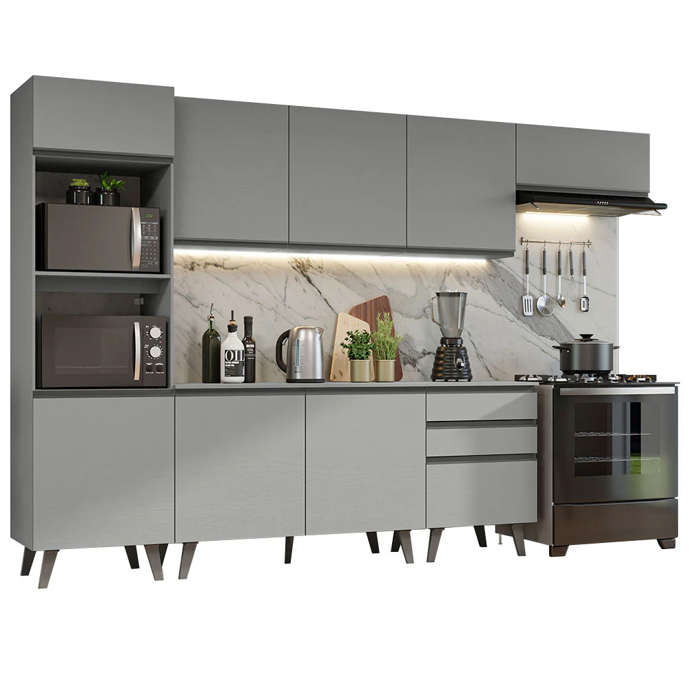 Combo Completo de Cocina 320 cm Gris Nice Madesa 08 - Image 3