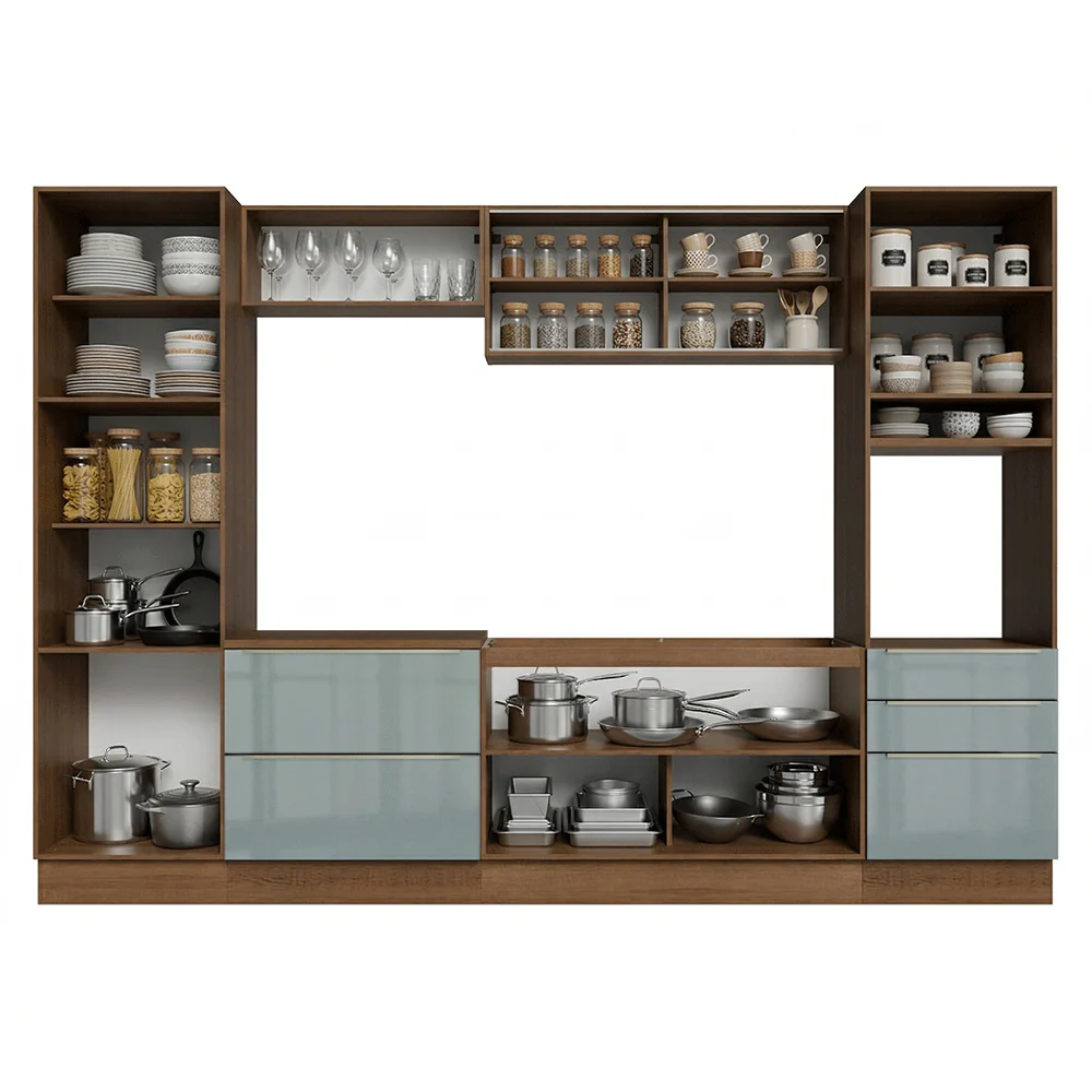 Combo completo de Cocina 320 cm Marrón/Gris Lux Madesa 08 - Image 5