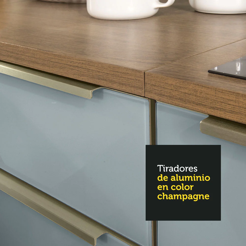 Combo completo de Cocina 320cm Marrón/Gris Lux Madesa 04 - Image 6