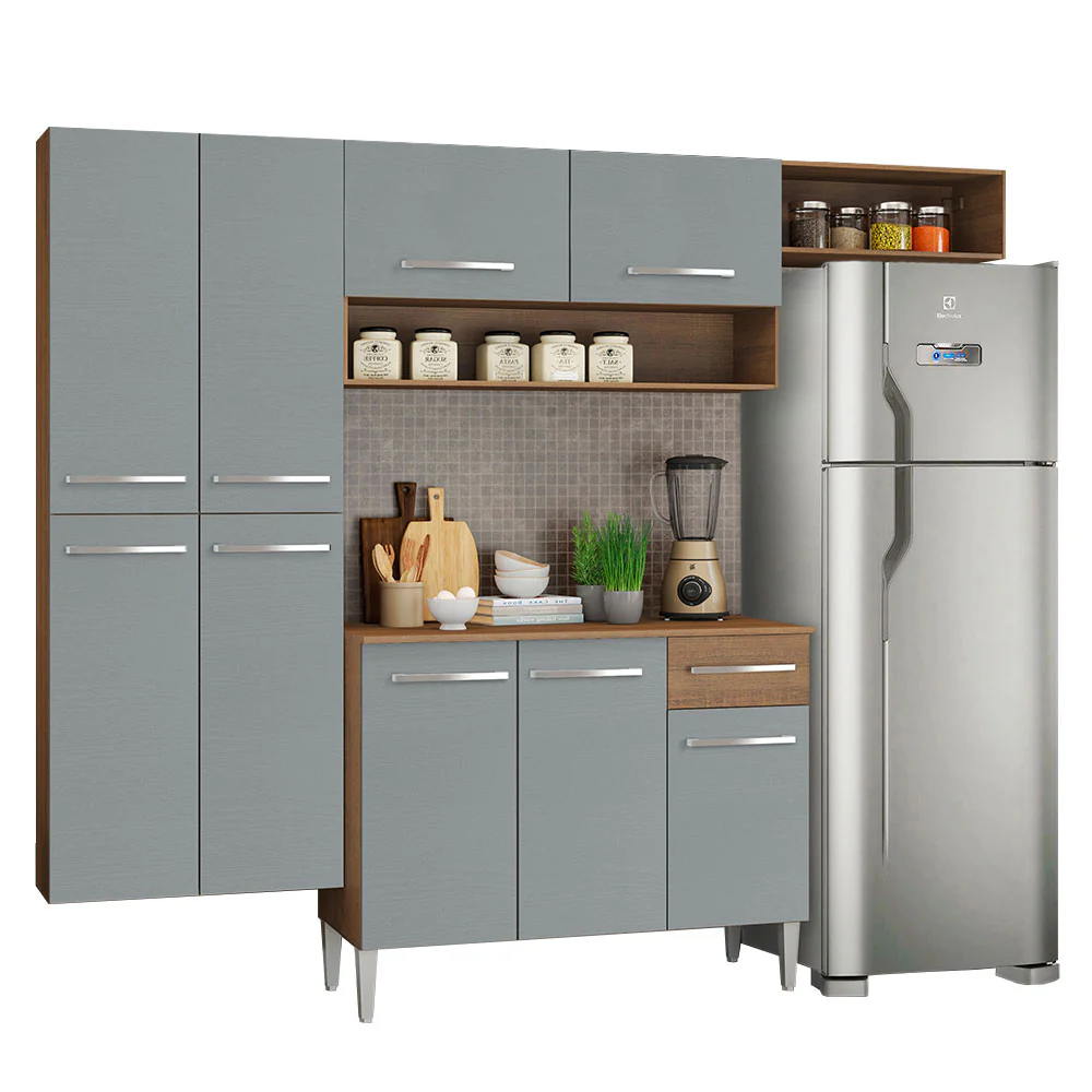 Combo completo de Cocina, 325 cm, Marrón/Gris, Emily Joy - Image 3