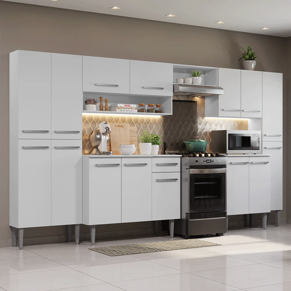 Combo completo de Cocina 325cm Blanco Emilly Madesa 01