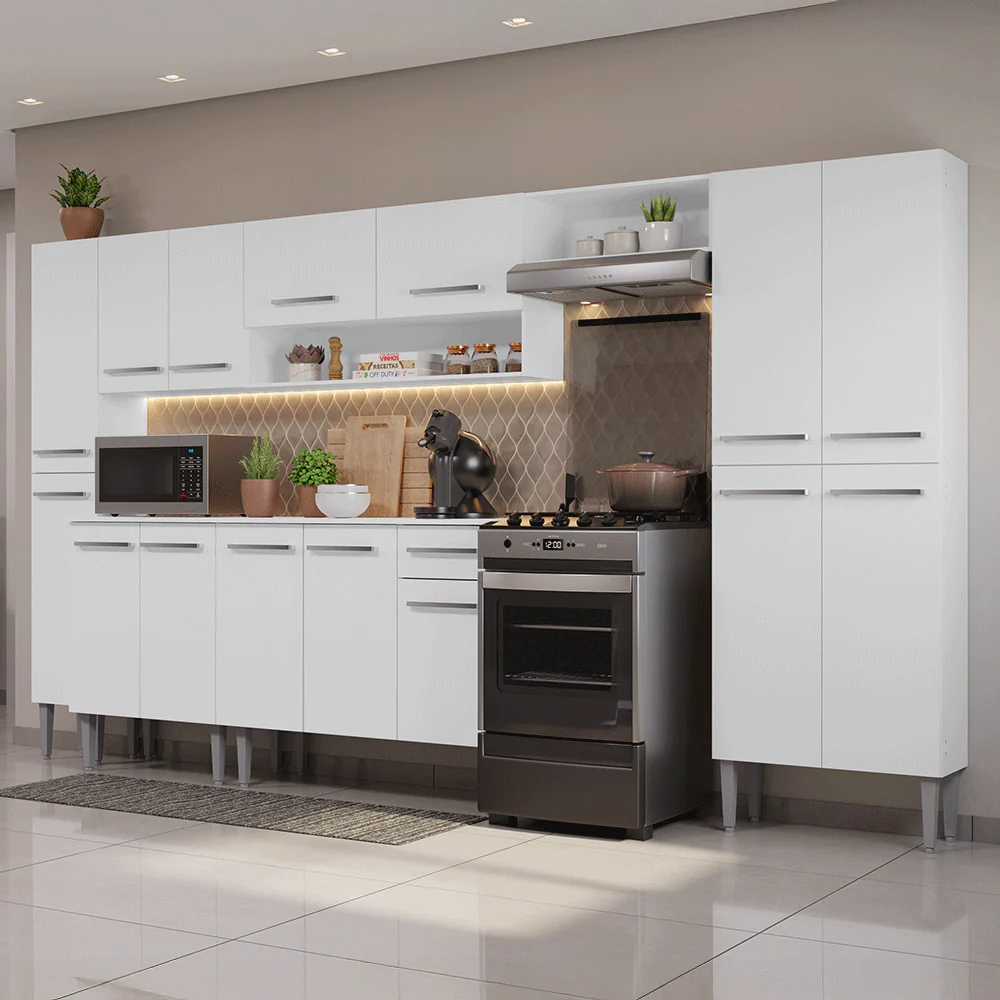 Combo completo de Cocina 325cm Blanco Emilly Madesa 06