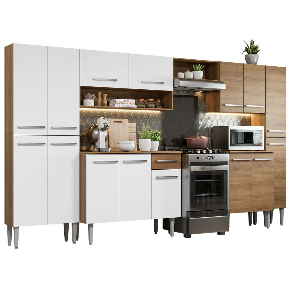 Combo completo de Cocina 325cm Marrón/Blanco Emilly Joy 01 - Image 3