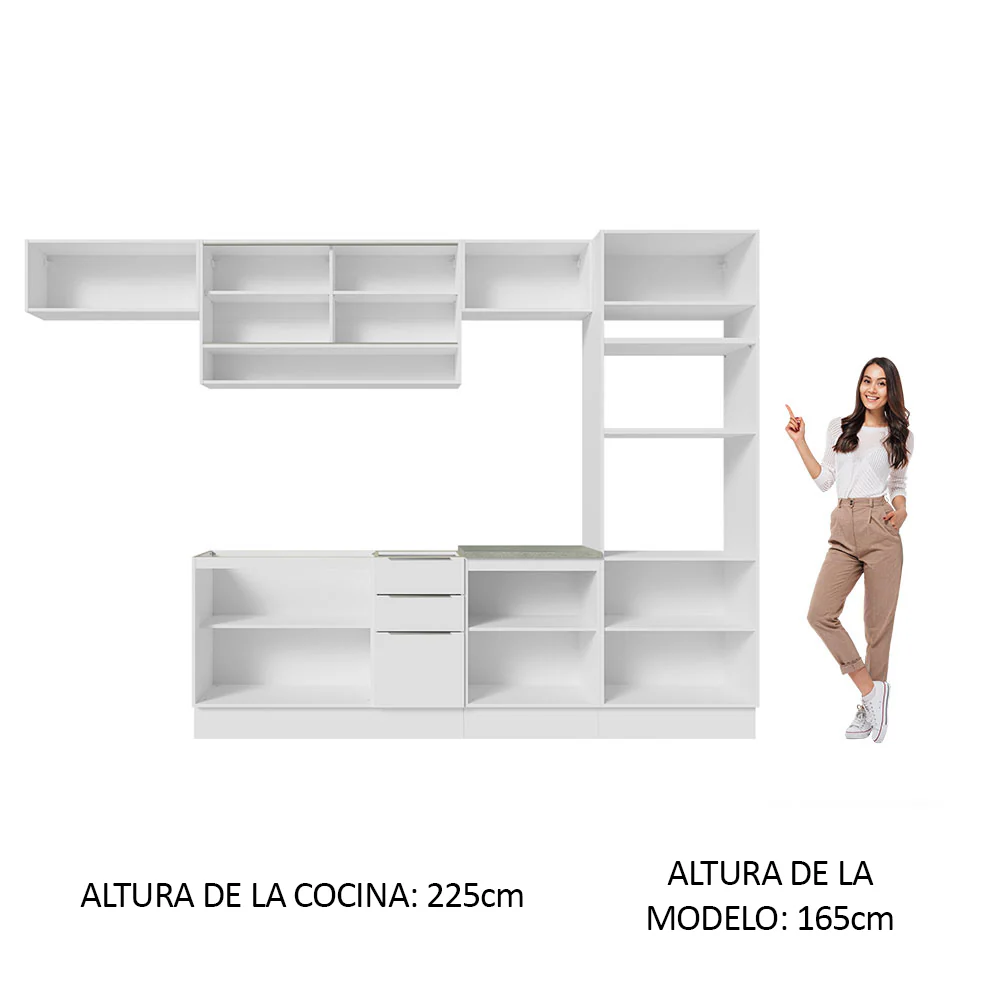 Combo Completo de Cocina 330 cm Blanco Stella Madesa 06 - Image 5