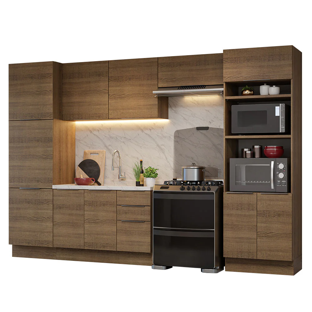Combo Completo de Cocina 330 cm Marrón Stella Madesa 02 - Image 3
