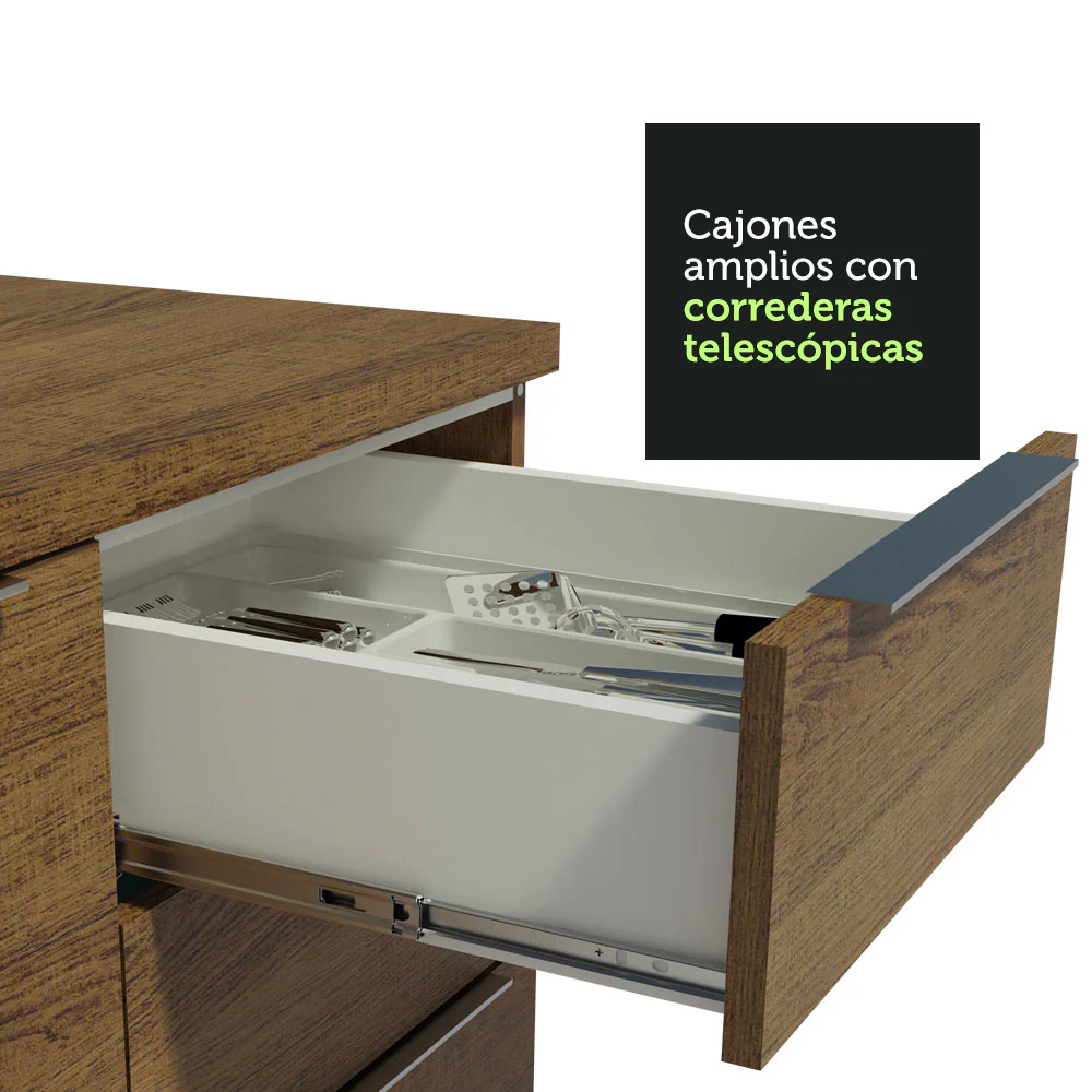Combo Completo de Cocina 330 cm Marrón Stella Madesa 02 - Image 7
