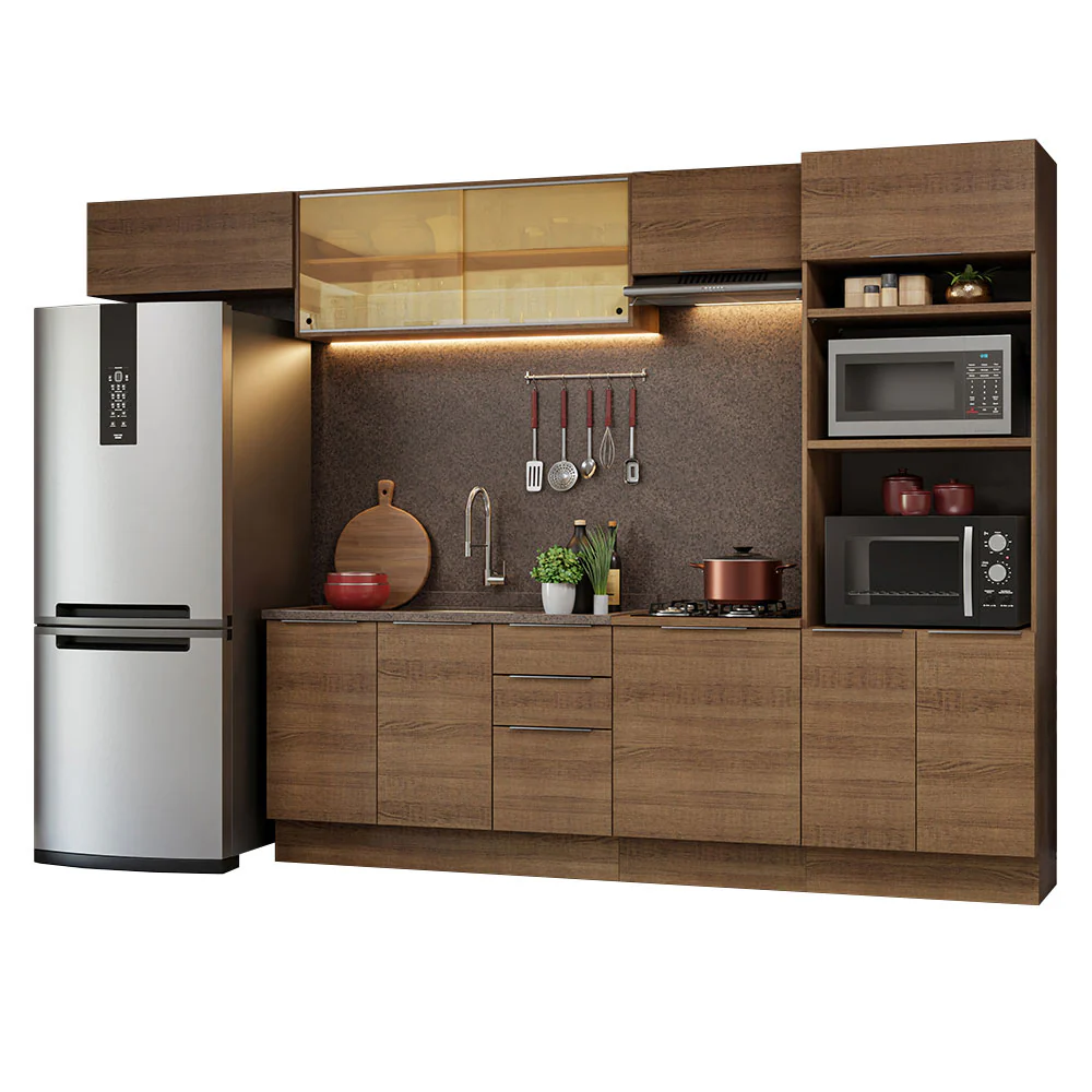 Combo Completo de Cocina 330 cm Marrón Stella Madesa 04 - Image 3