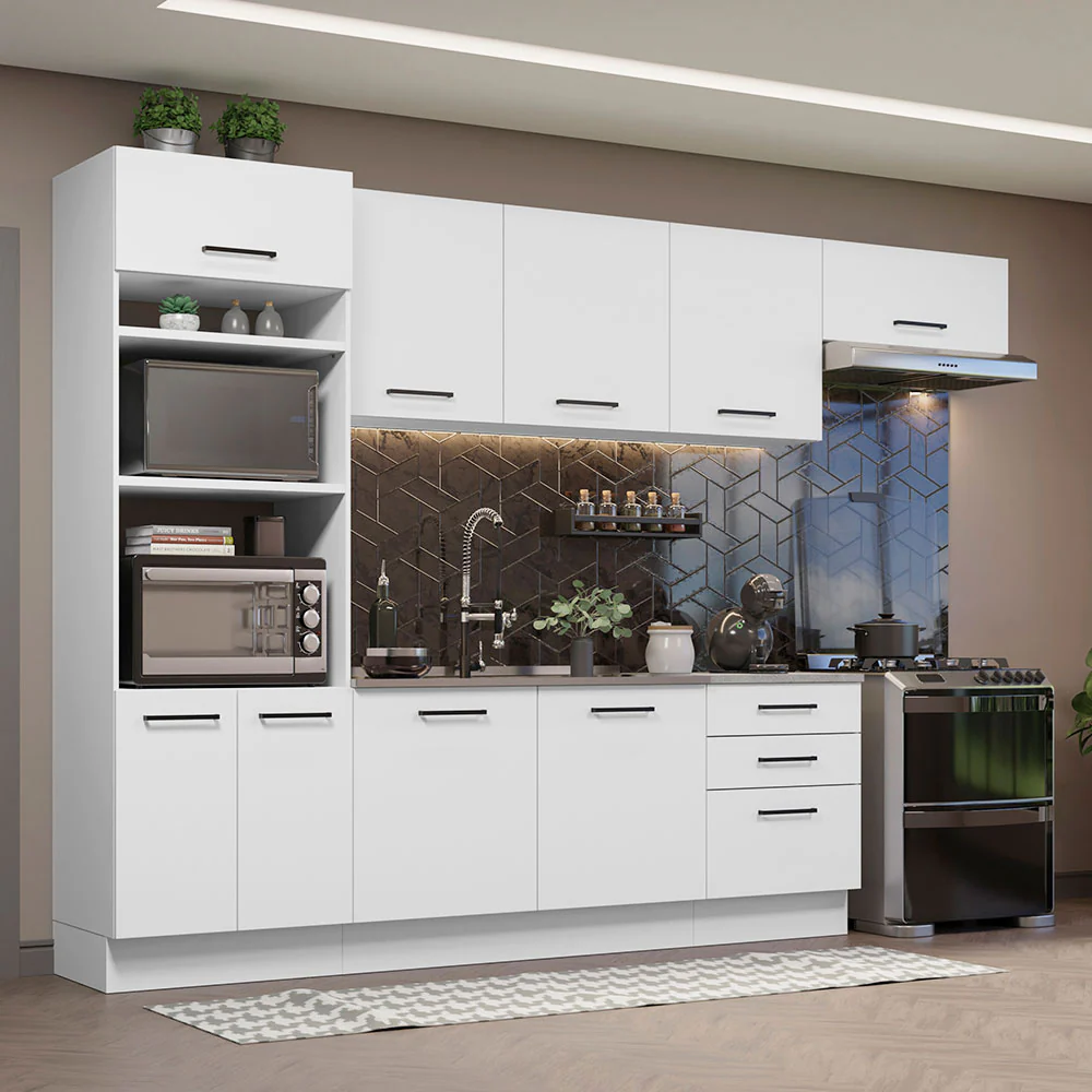 Combo completo de Cocina 330cm Agata Madesa 01 Blanco