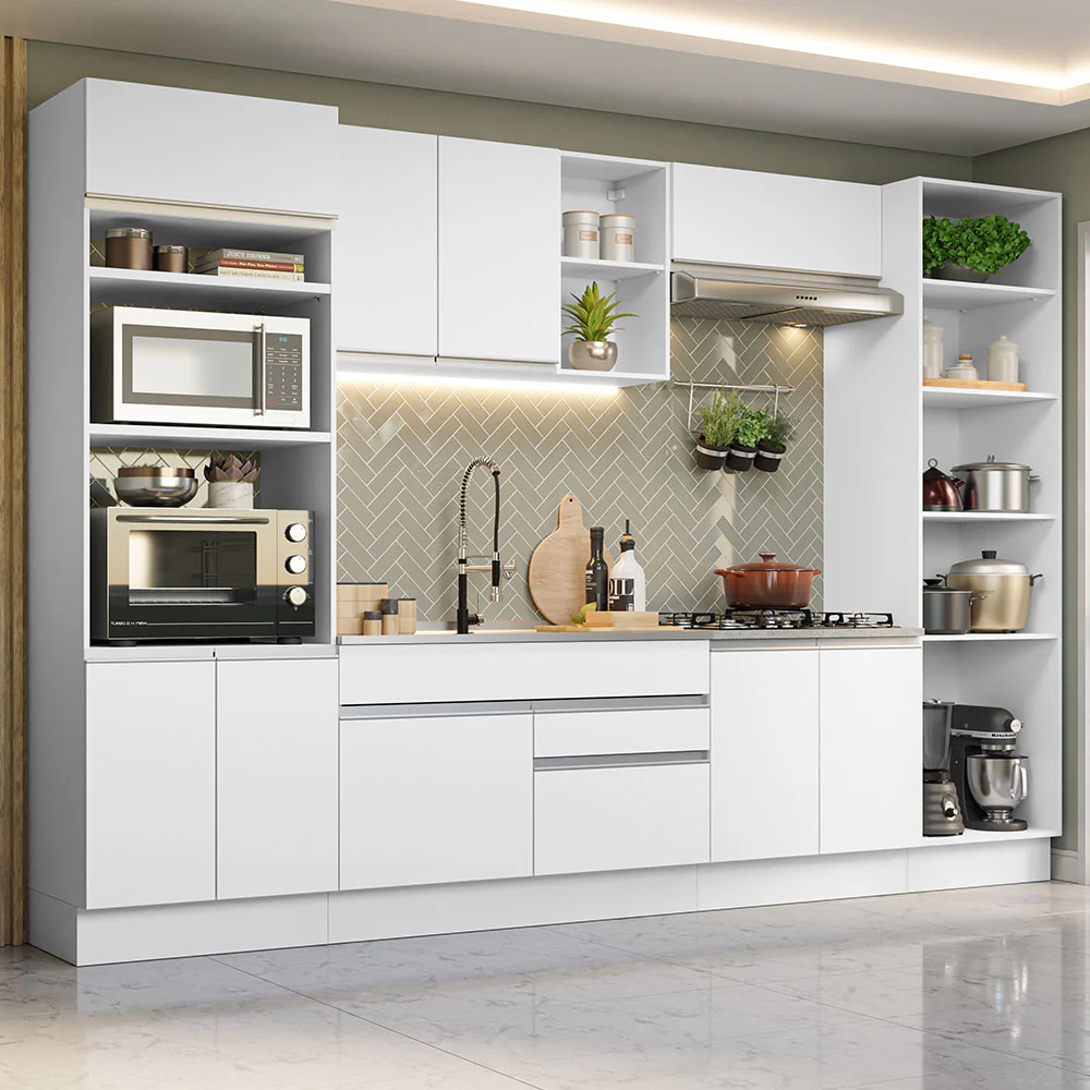 Combo completo de Cocina 330cm Glamy Madesa 03 - Blanco
