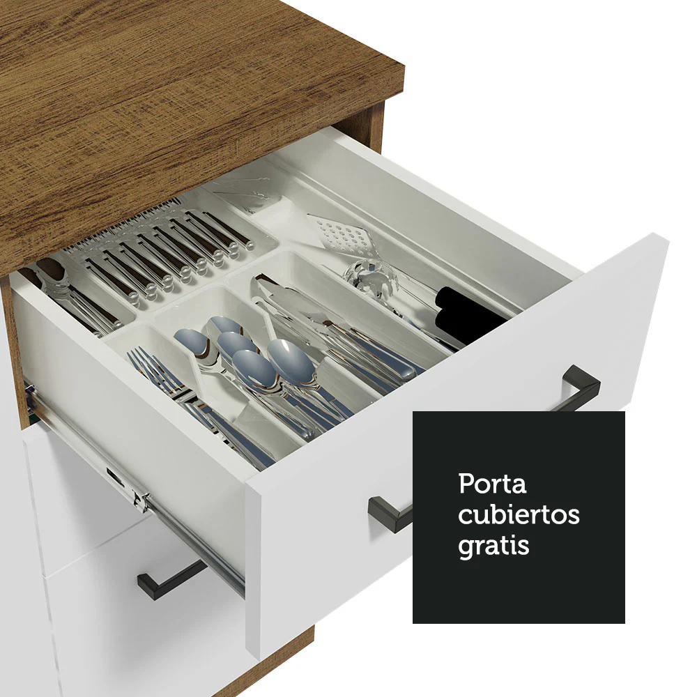 Combo completo de Cocina 330cm Marrón Blanco Agata 01 - Image 8