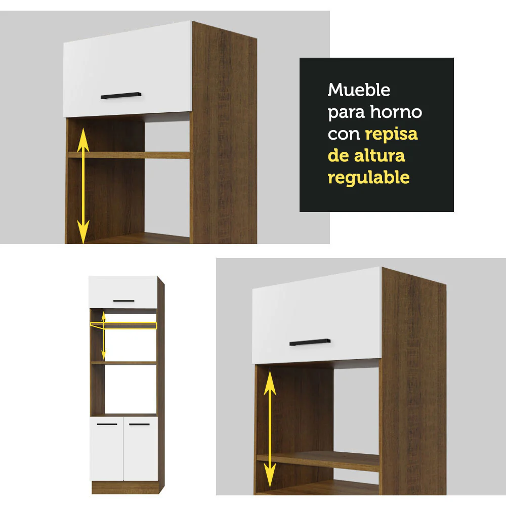 Combo completo de Cocina 330cm Marrón/Blanco Agata 02 - Image 6