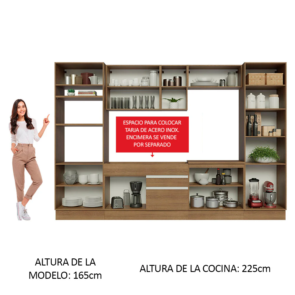 Combo completo de Cocina 330cm Marrón Glamy Madesa 03 - Image 4