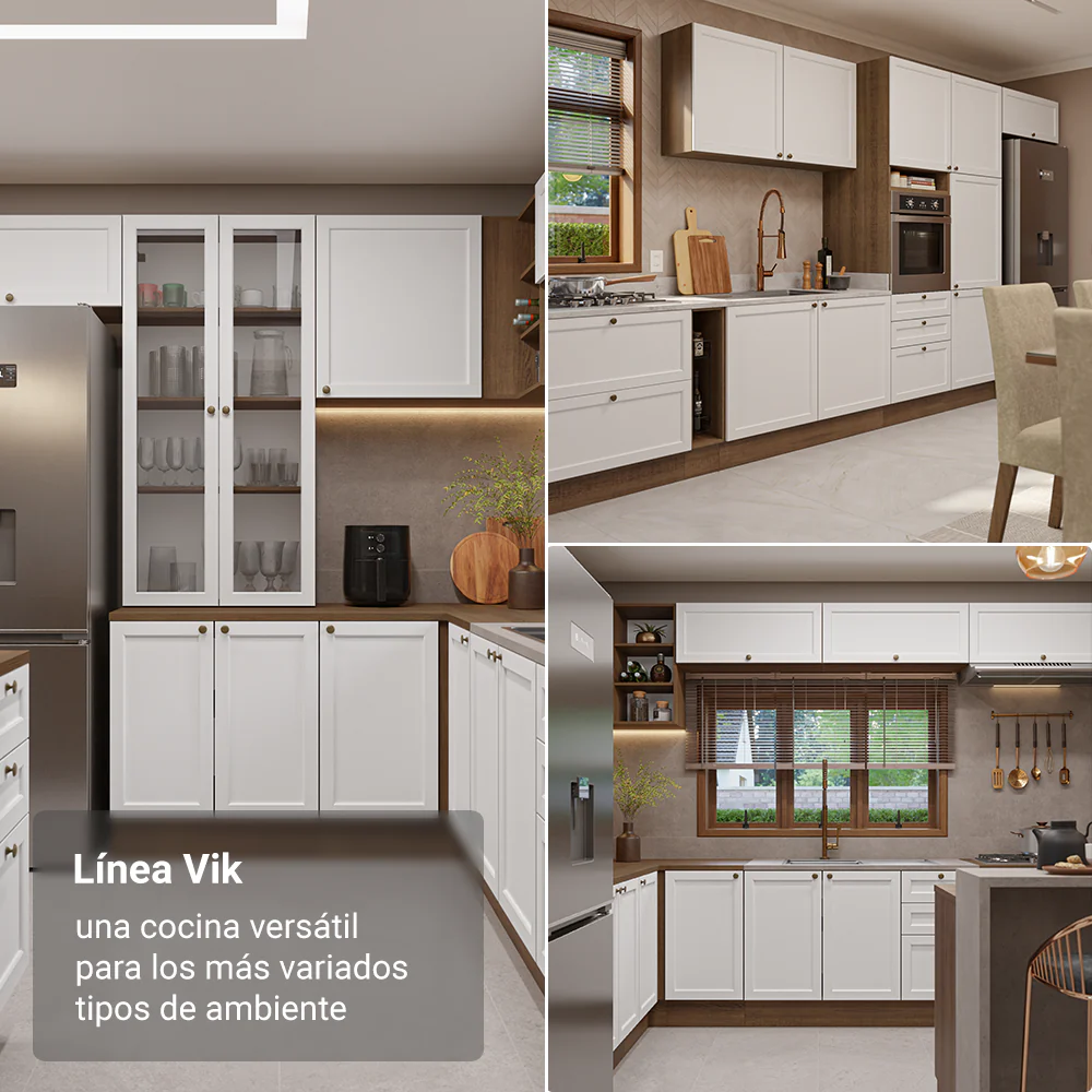 Combo completo de Cocina 340 cm Marrón/Blanco Vik Madesa 01 - Image 5