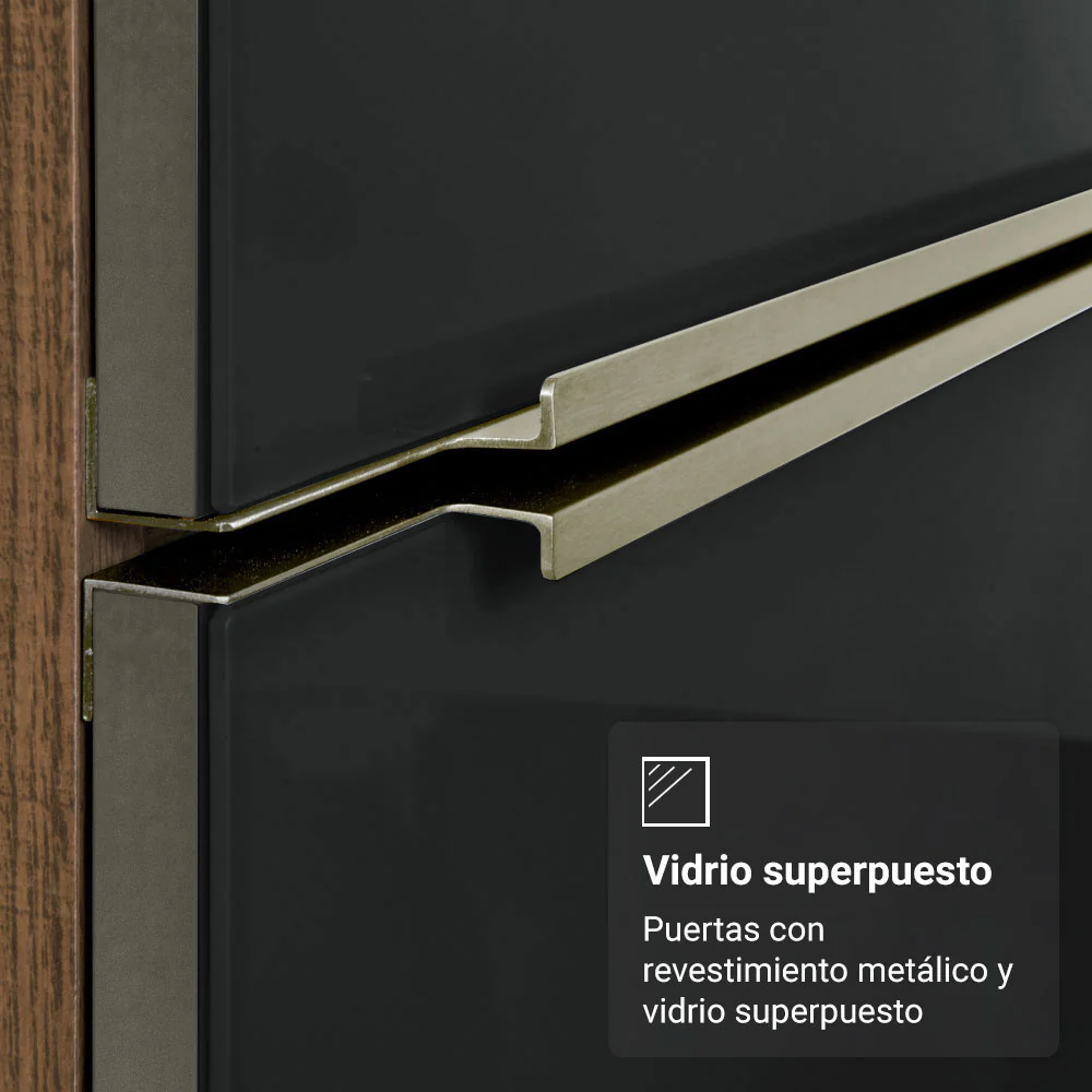 Combo completo de Cocina 350 x 60 cm Marrón/Negro Lux Madesa 02 - Image 8
