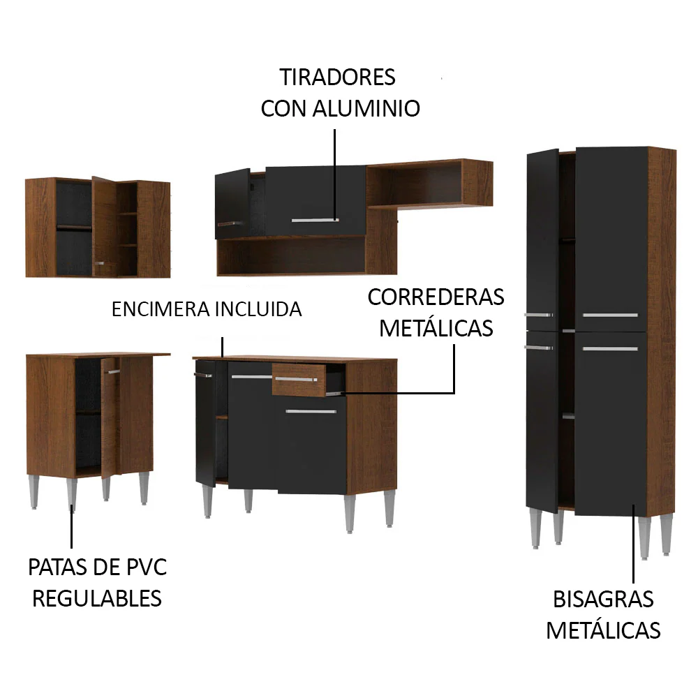 Combo completo de Cocina Esquinera 353cm Emilly Sun Madesa 01 - Image 4