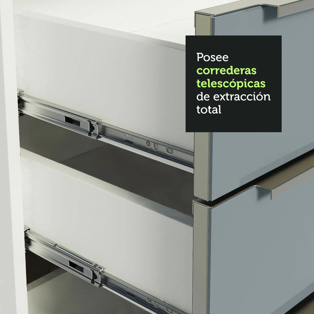 Combo completo de Cocina 400cm Blanco/Gris Lux da Thauane Madesa - Image 7