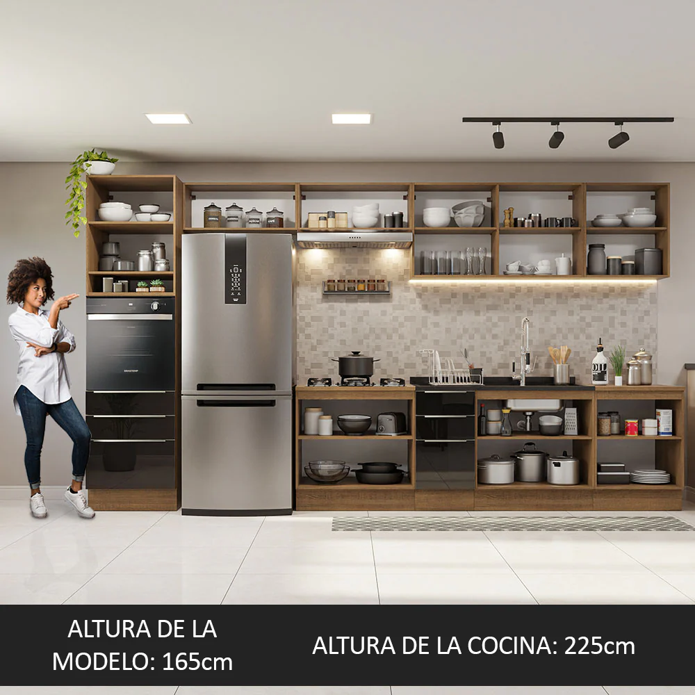 Combo completo de Cocina 400cm Marrón/Negro Lux da Thauane Madesa - Image 5