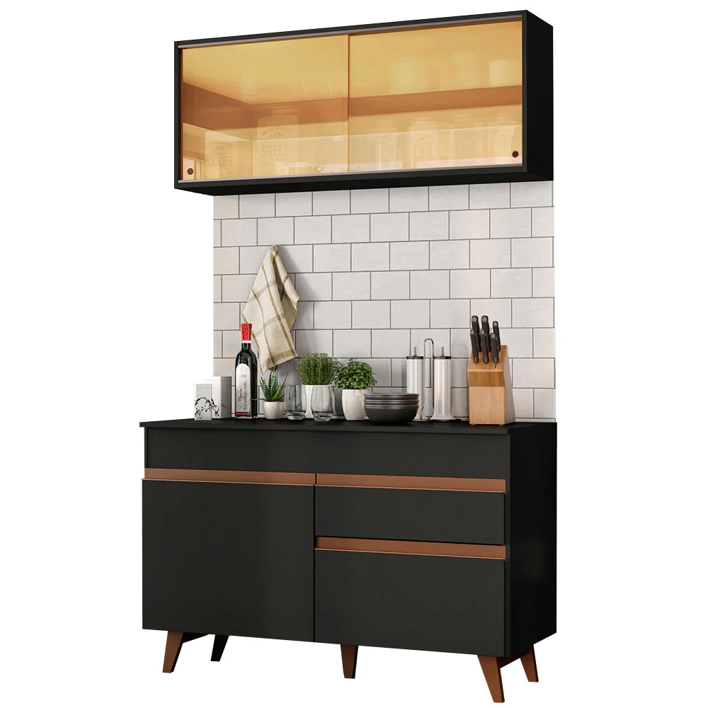 Combo de Cocina Compacta 120cm Reims Negro 01 - Image 3
