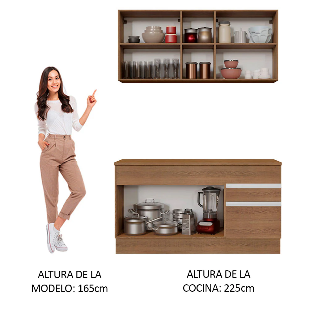 Combo de Cocina 150cm Glamy Madesa 01 Marrón - Image 4