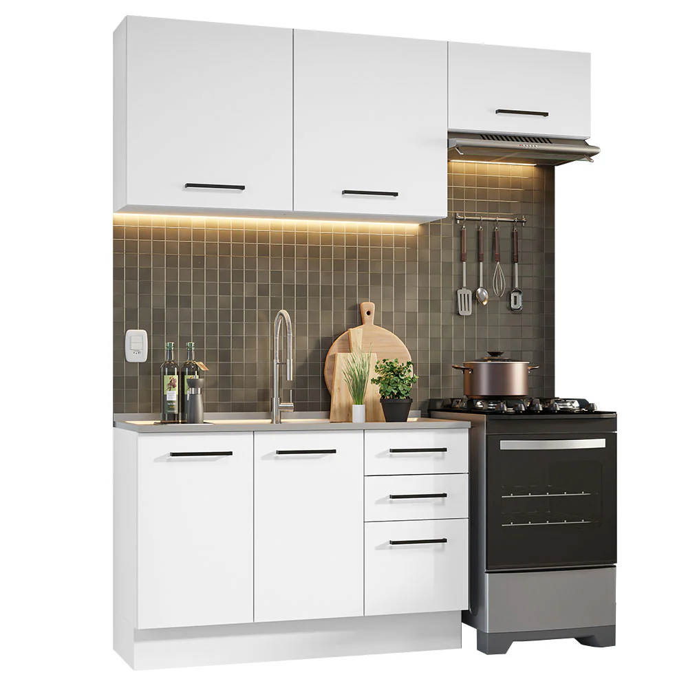 Combo de Cocina Compacta 180cm Agata Madesa 09 Blanco - Image 3