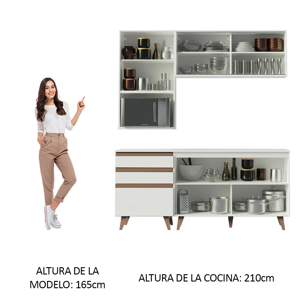 Combo de Cocina Compacta 180cm Reims Blanco 02 - Image 5