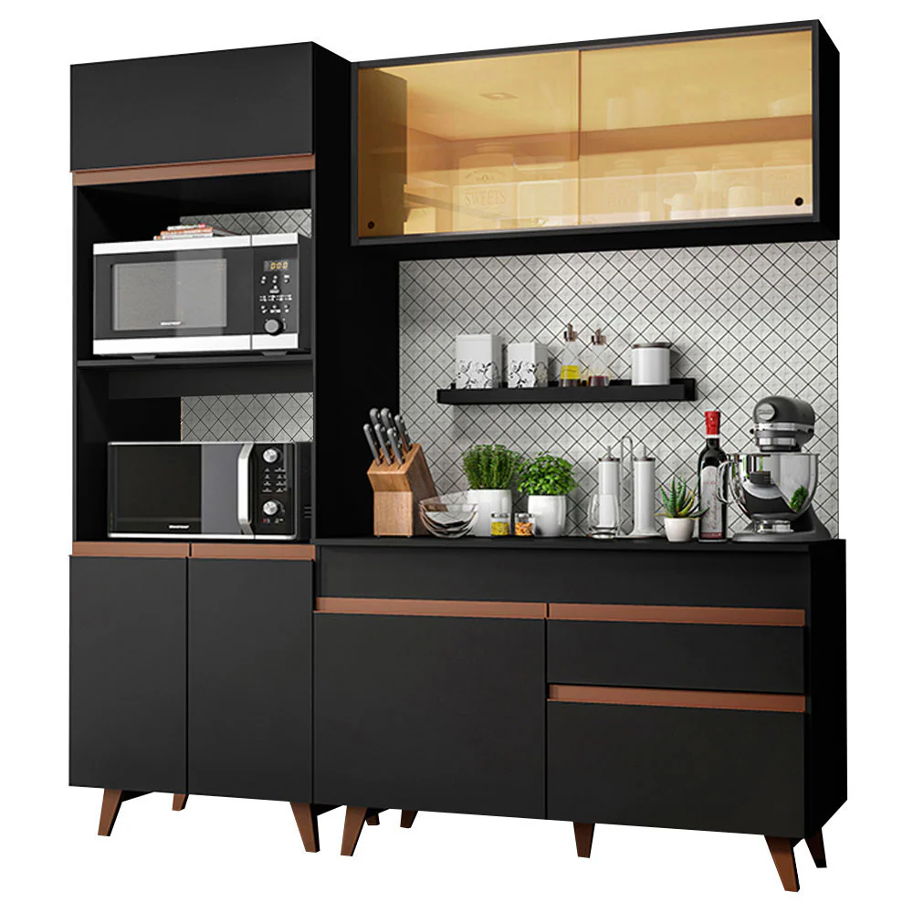 Combo de Cocina Compacta 190cm Reims Negro 02 - Image 3