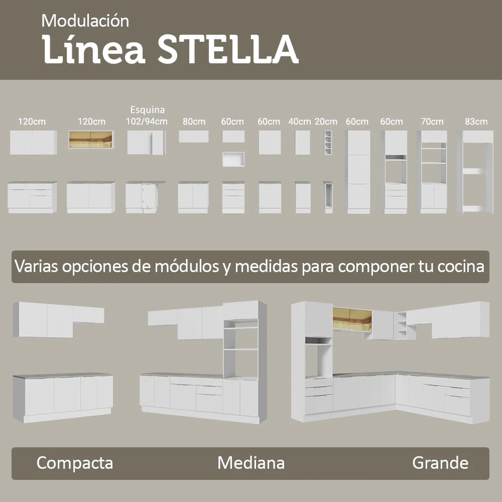 Combo completo de Cocina con Cristalero 190 cm Madesa Stella BB 03 - Image 10