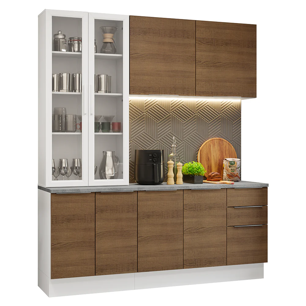 Combo completo de Cocina con Cristalero 190 cm Madesa Stella BM 03 - Image 3