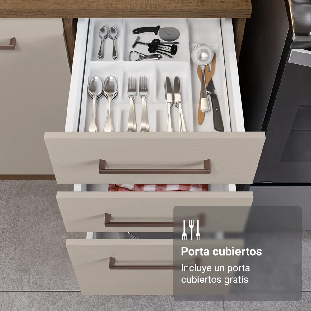 Combo completo de Cocina con Cristalero 270 cm Madesa Agata MN - Image 8