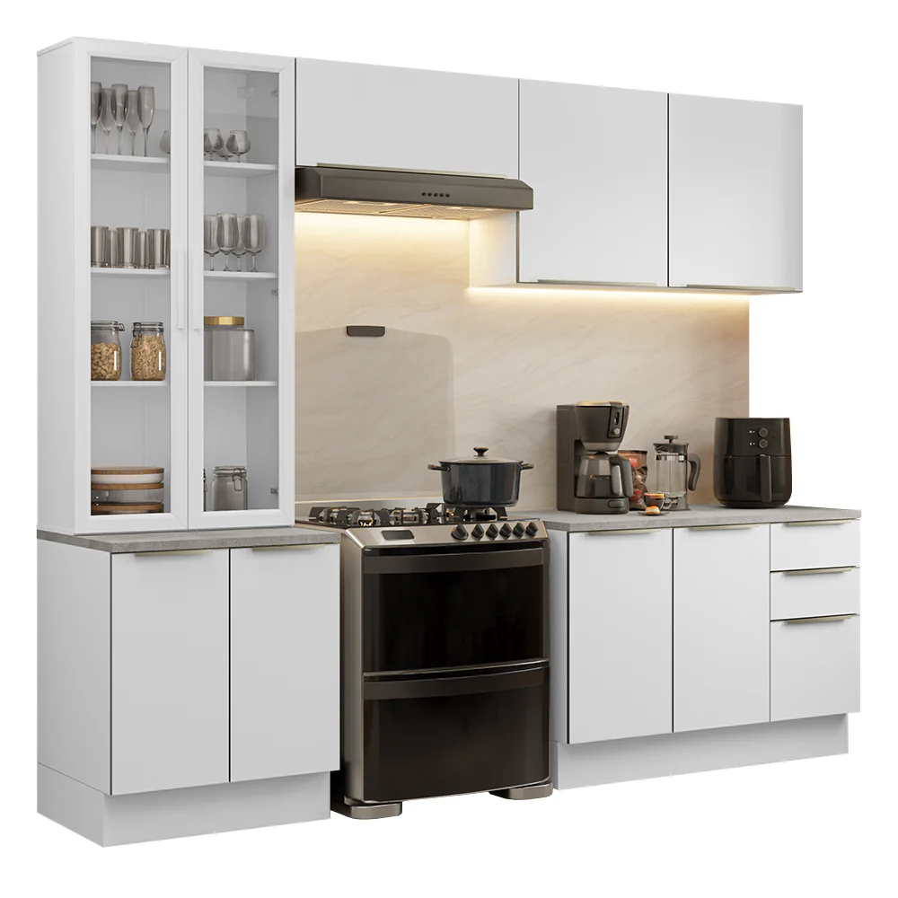 Combo completo de Cocina con Cristalero 270 cm Madesa Lux BB 04 - Image 3